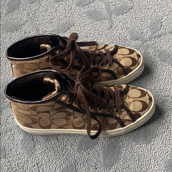 Coach Ladies High Top Sneakers - Picture 1 of 5